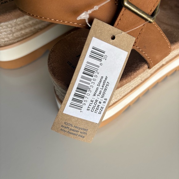 NIB Toms Diana Leather Wedge Sandal Size 9.5 - Picture 6 of 10
